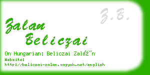 zalan beliczai business card